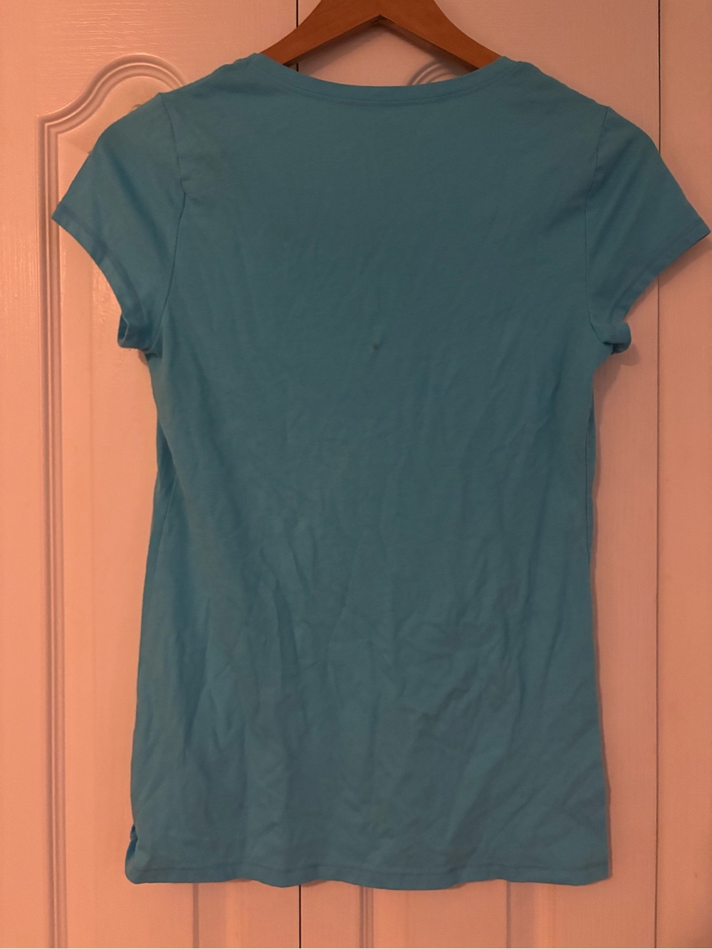No Boundaries Women's Short Sleeve Crew Tee in Aqua Blue